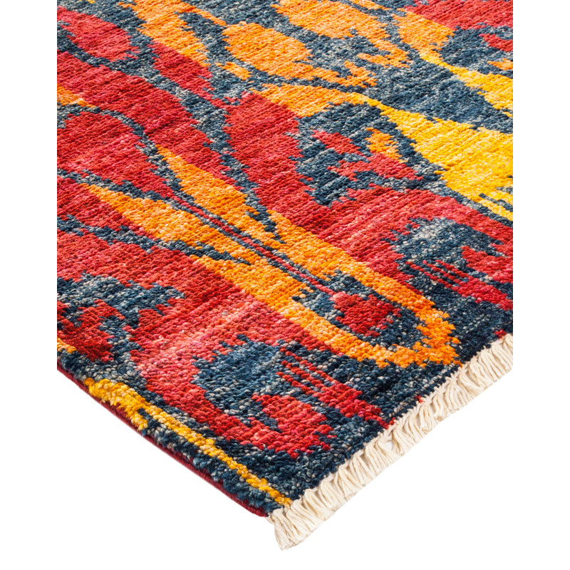 Contemporary One-of-a-Kind 8' 0" X 9' 10" Hand Knotted Area Rug