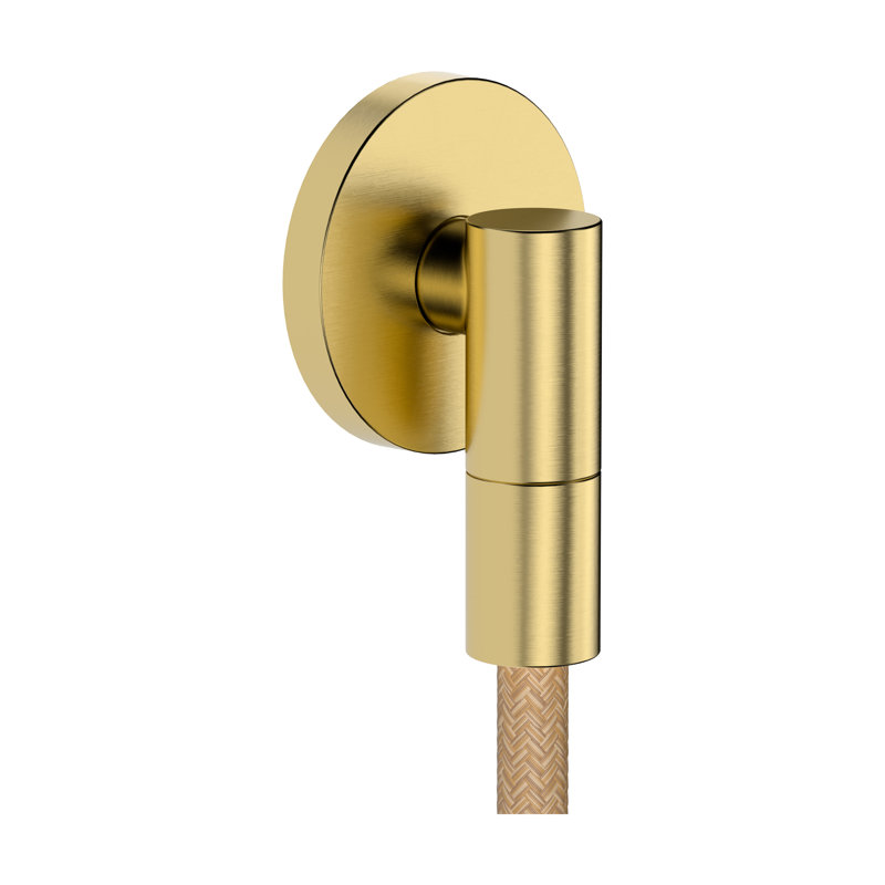 Prise murale hansgrohe S avec clapet anti-retour, rond en or brossé optique, Or brossé