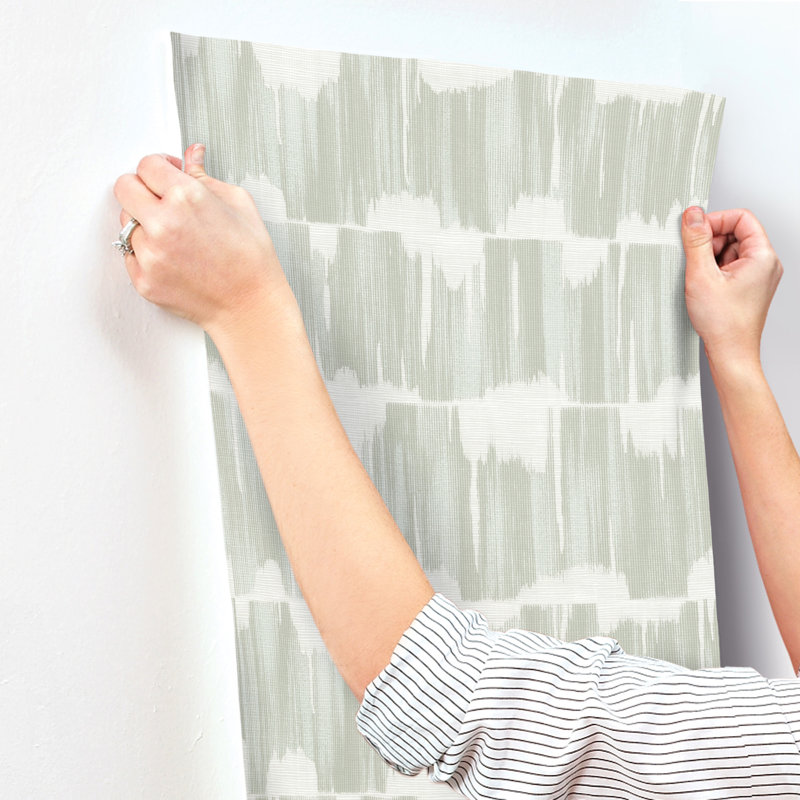 Serendipity Sterling Shibori Wallpaper, Green