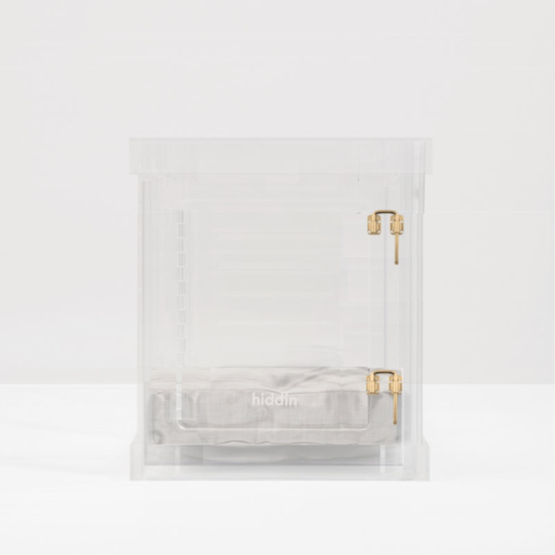Petite cage pour animal de compagnie avec loquet doré, Kaki