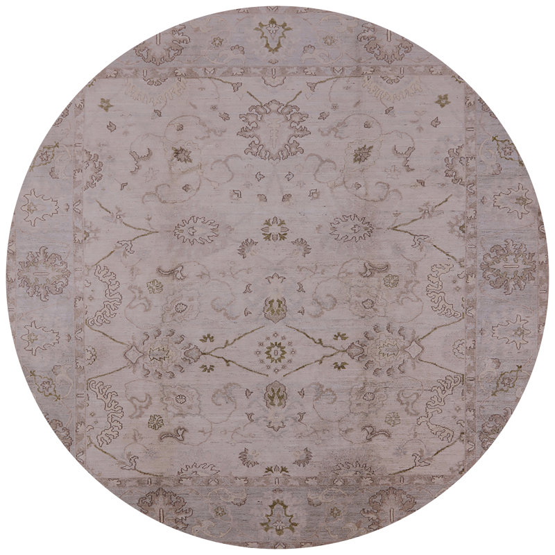 Whimbrel Oriental Indoor Rug, Round 8'