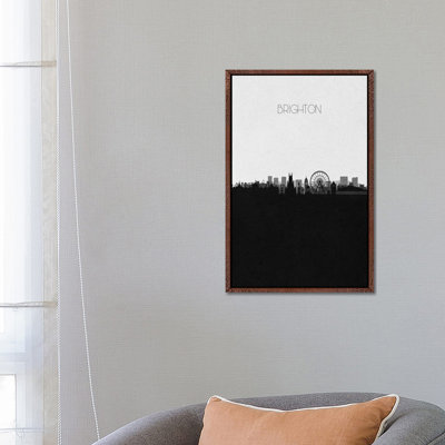 Brighton, United Kingdom City Skyline by Ayse Deniz Akerman - Print on Canvas