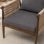Chaise d'appoint rembourrée en bois massif Cofield-81823750