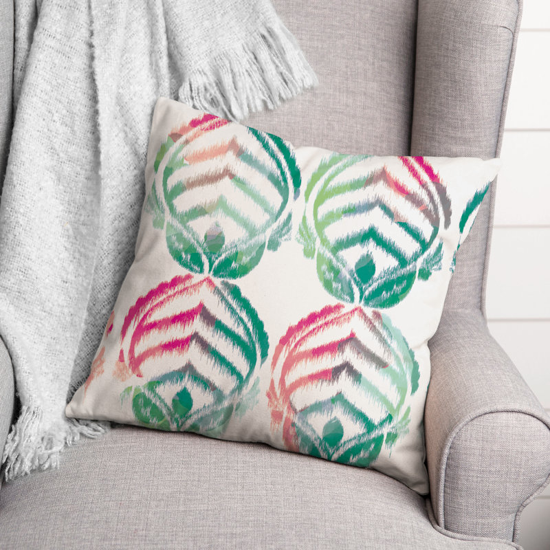 Housse et insert de coussin extérieur d'extérieur, Rose