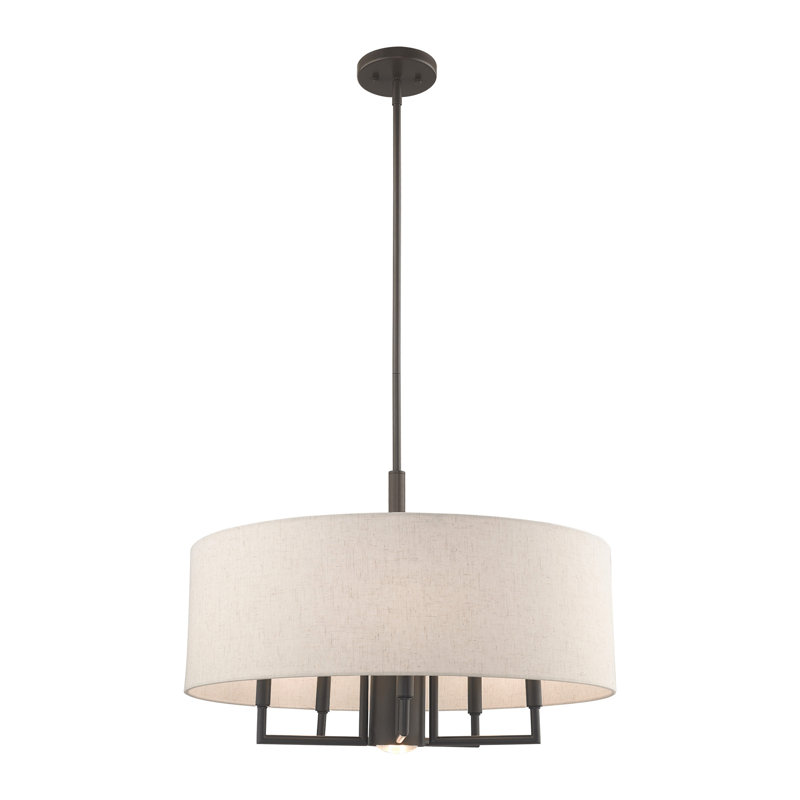 Lustre 6 lumières Flaire, Bronze anglais