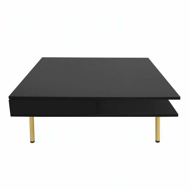 Table basse simple Bouiye, Noir, noir, noir, noir