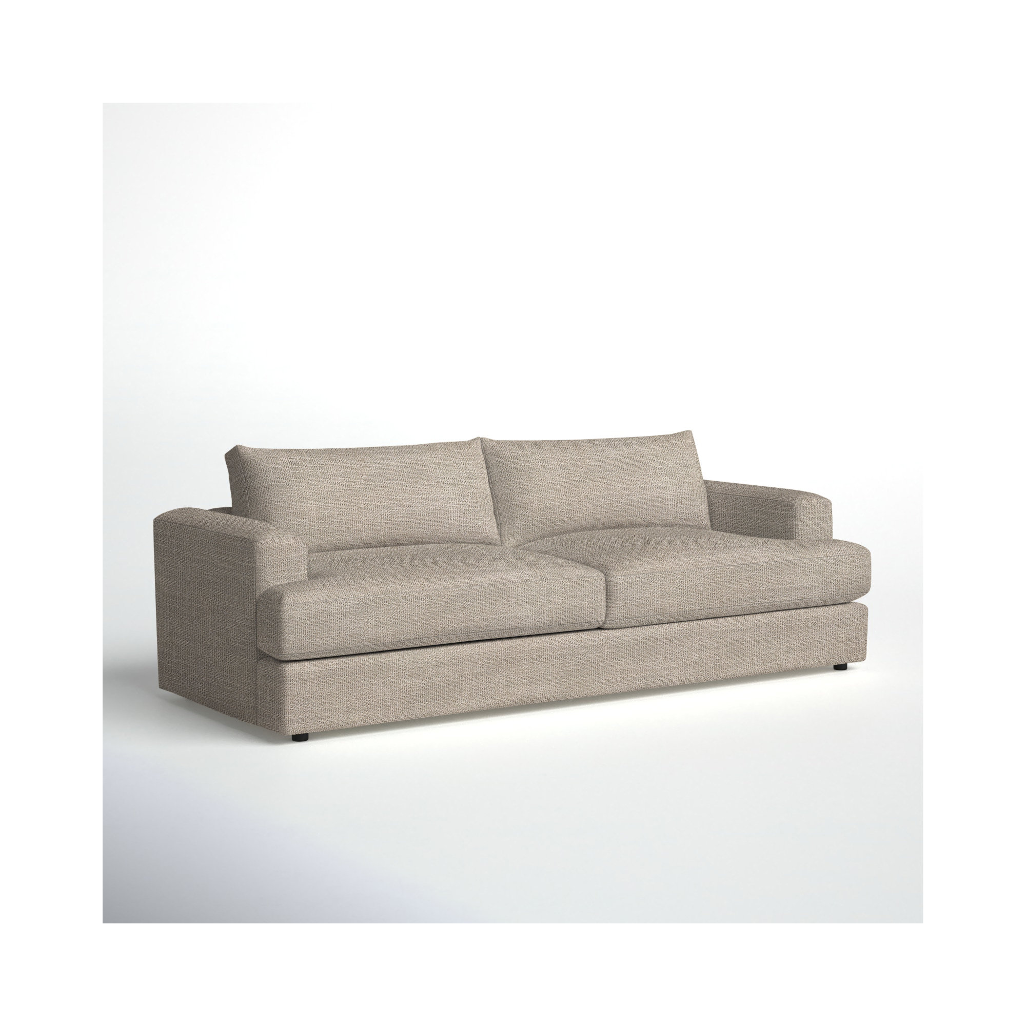 Cayden 96'' Upholstered Sofa, Conversation Ivory Basketweave
