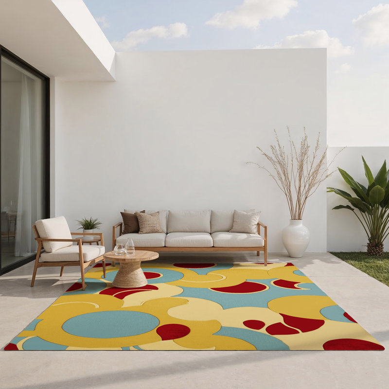 Tapis d'intérieur et d'extérieur Radiant Wiggle, Rectangle 1 pi 6 po x 2 pi 6 po