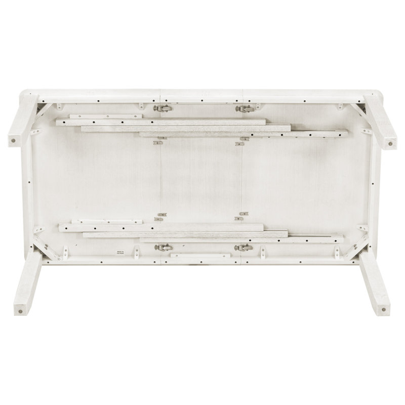 Ensemble de table de salle à manger de style rétro 7 pièces avec table extensible et 6 chaises rembourrées TREXM (gris et blanc)