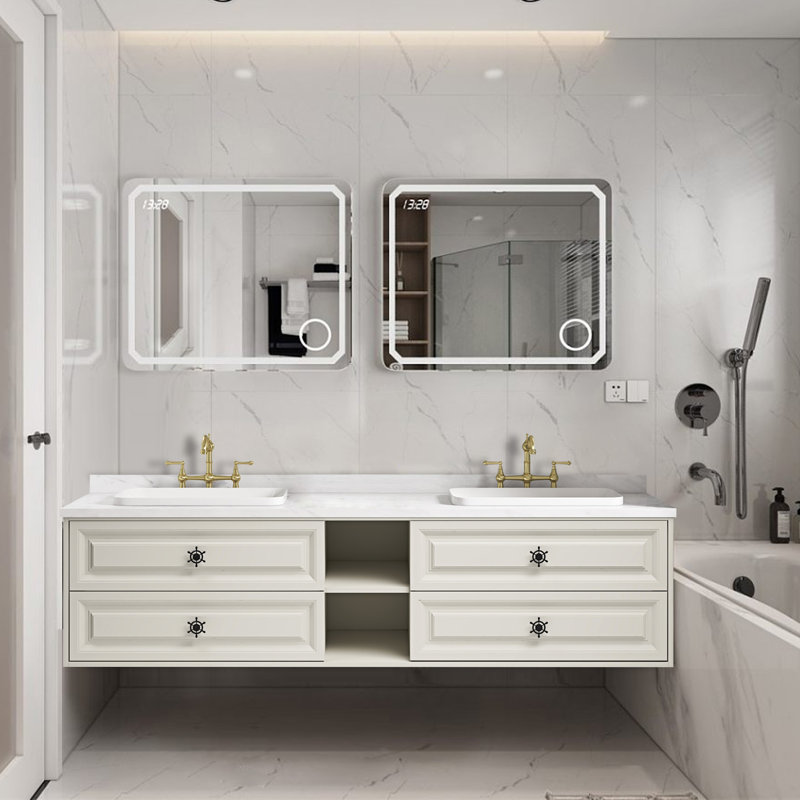 Base de meuble-lavabo double 84 po 84 po