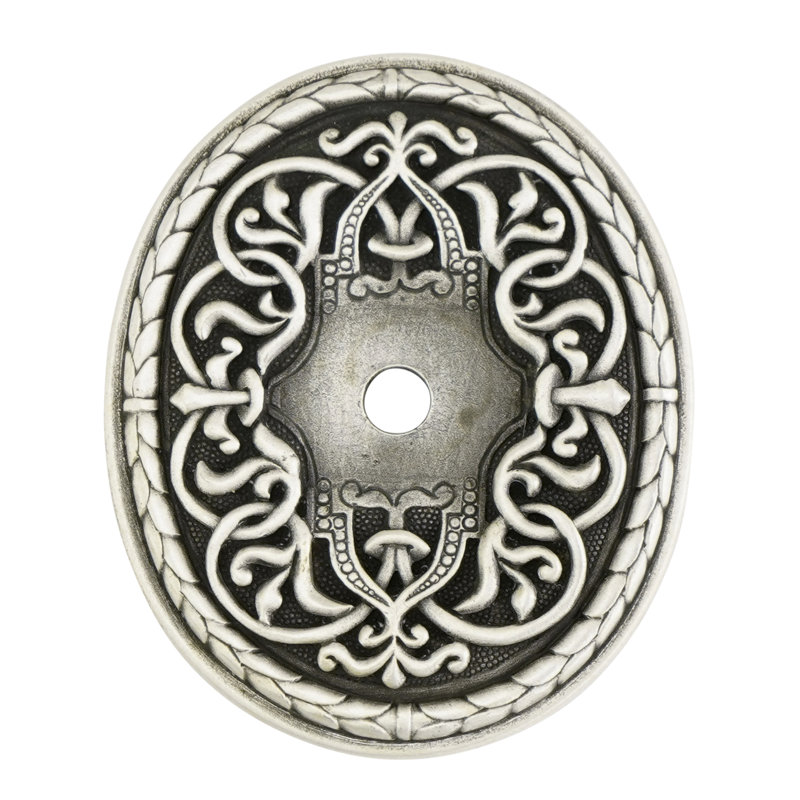 ASSORTED BACK PLATE; FLORENTINE, Matte Silver 