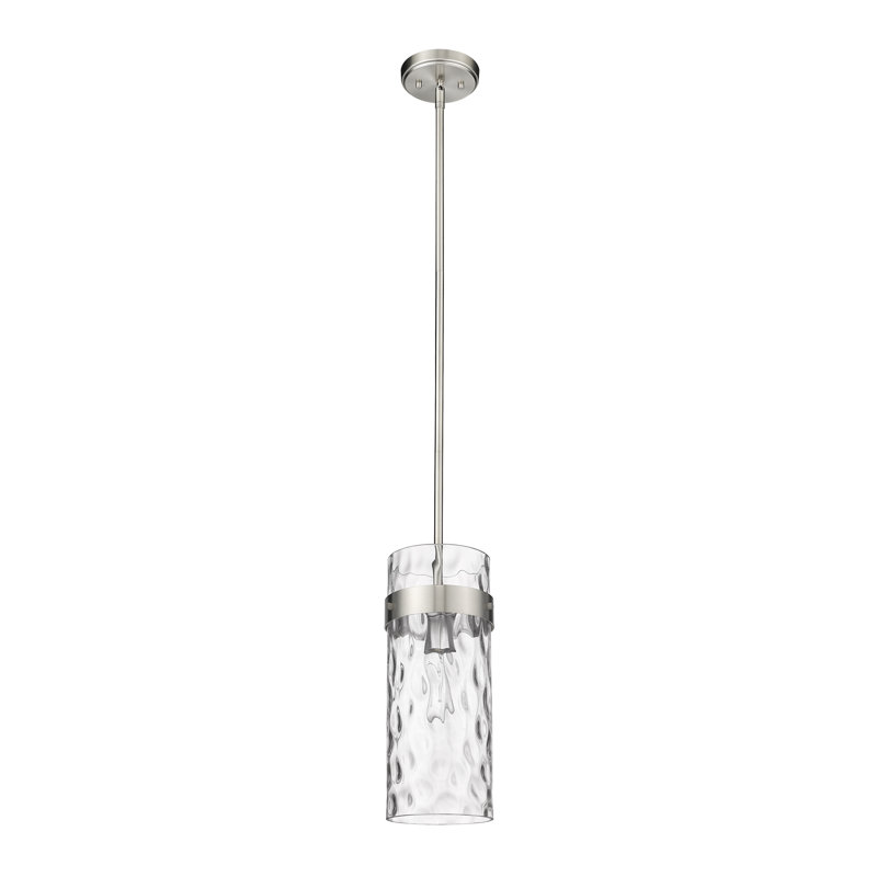 Luminaire suspendu 1 lumière Aultman, Nickel brossé