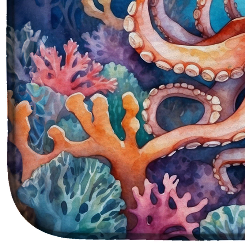Tapis à vaisselle Octopus Parmi Corail