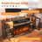 Fireplace Tv Stand With Electric Fireplace, Media Entertainment Center Console Table With Open Storage Shelves And Cabinets-721817057-737018558