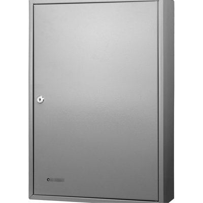 150 Key Cabinet With Adjustable Sections, Lock, Gray Steel, Wall Mount For Efficient Storage 150 Cabinet, Finish, Steel Construction, Lock And Mounting Kit