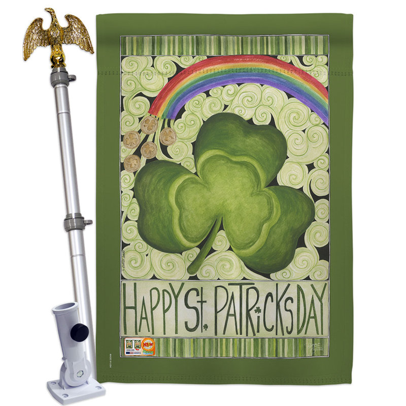 Ensemble de 2 drapeaux en polyester 3 pi 4 po x 2 pi 4 pi