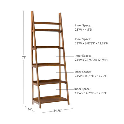 Hashtag Home Brock Ladder Bookcase & Reviews | Wayfair