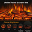 Wassim 22.8'' W Black Electric Fireplace Insert with 5118 BTU