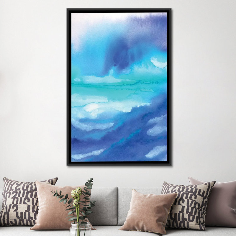 «Rise 2», reproduction sur toile, H 60 po x l 40po x P 1,5 po, Toile avec cadre noir, Pas de tapis