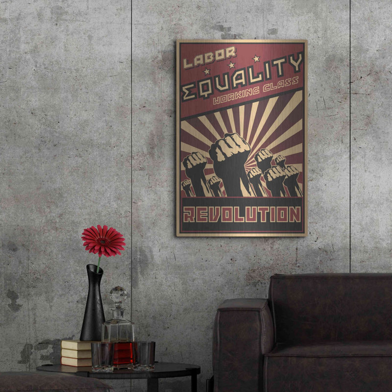 «Revolution», art mural en métal, H 36 po x l 24 po
