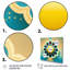 «Blossoming Golden Moon I», reproduction de 3 pièces sur toile-837020500-837020503