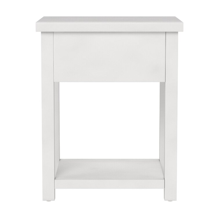 Busey 1 - Drawer End Table and Storage Andover Mills Color: White