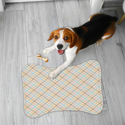 Retro Chic Charm - 1 Piece Bone Shape Feeding Mat