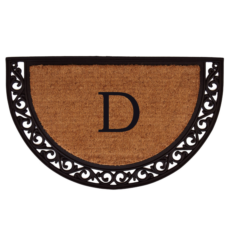 Assemgul Non-Slip Outdoor Doormat, Semi-Circle 1'6" x 2'6", D