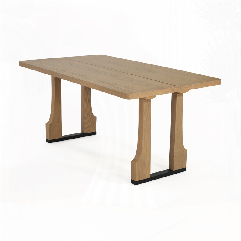 Table de salle à manger 63 ", Bois de frêne naturel