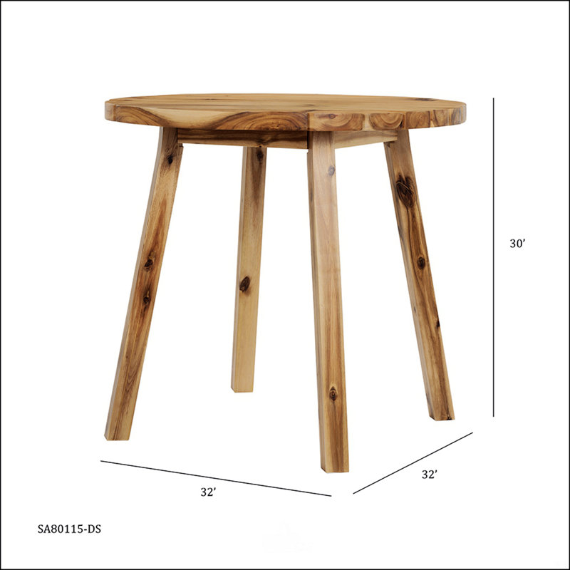 Round Solid Wood Dining Table