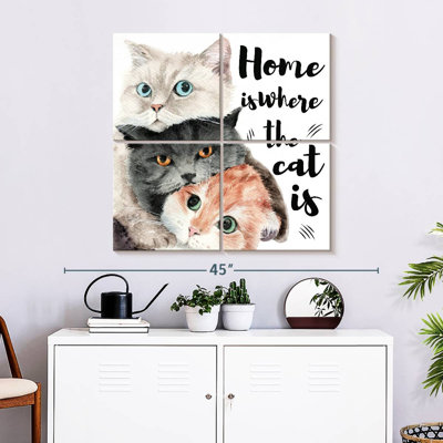 Plaque murale Kema Home Cats