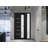 Front Exterior Prehung FiberGlass Door Frosted Glass Manux 8088 Matte Black Side Exterior Window Office Commercial and Residential Doors Entrance Patio Garage-W36+16 x H80-Right-hand Inswing-98195859-98195860-98195862