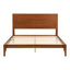 Lit plateforme en bois de bambou de style Mid-Century avec support en lattes de bois-1877752128