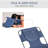 Patio Sun Chair With Face Hole, Arm Slots, Pillow & Build For Garden, Pool Foldable Poolside 5-Level Adjustable , Slots And Pillow, Gray