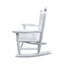 Chaise berçante en bois massif pour enfants en blanc pour une utilisation intérieure ou extérieure-1553639037