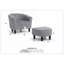 Chaise et repose-pieds Salem G00206-C, gris-132751312