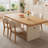 Solid wood oak rectangular dining table-763922854
