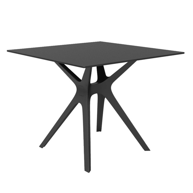 Table de salle à manger Vela S, Noir, Noir