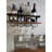 Wall Mounted Wine Rack Wooden Rustic Wine Bottle Glass Floating Shelf With Stemware Holder Modern Plant Photo Wine Display Storage Rack For Kitchen Dining Room Bar