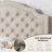 Upholstered Tufted Upholstered Bed with Adjustable Height Headboard-482559226-482472539