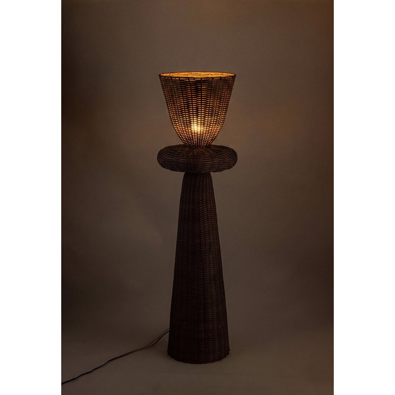 Lampe sur pied en rotin Kindred, Brown, Brown