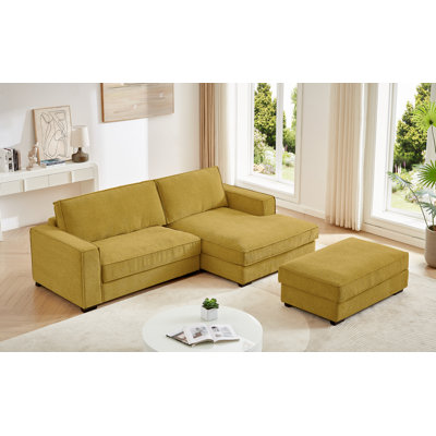Canapé modulaire rembourré avec repose-pieds amovible