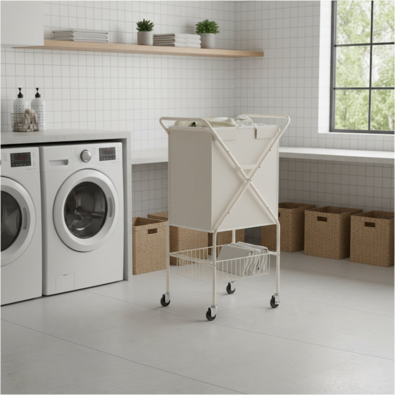 La structure pliante en métal est robuste et prend peu de place lorsqu'elle est pliée, ce qui la rend plus flexible pour le rangement.