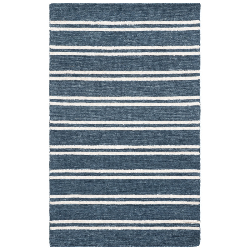 Mclaughlin Hand Tufted Wool And Cotton With Latex Striped Rug, Rectangle 3' x 5'