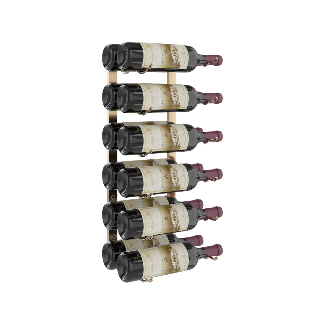 Jameown 12 Bottle Wall Mounted Wine Bottle Rack Rebrilliant 
