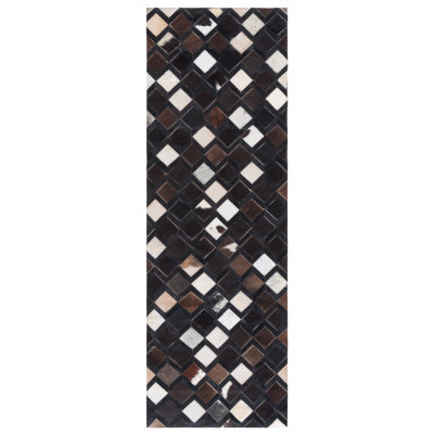Leather Geometric Indoor Rug