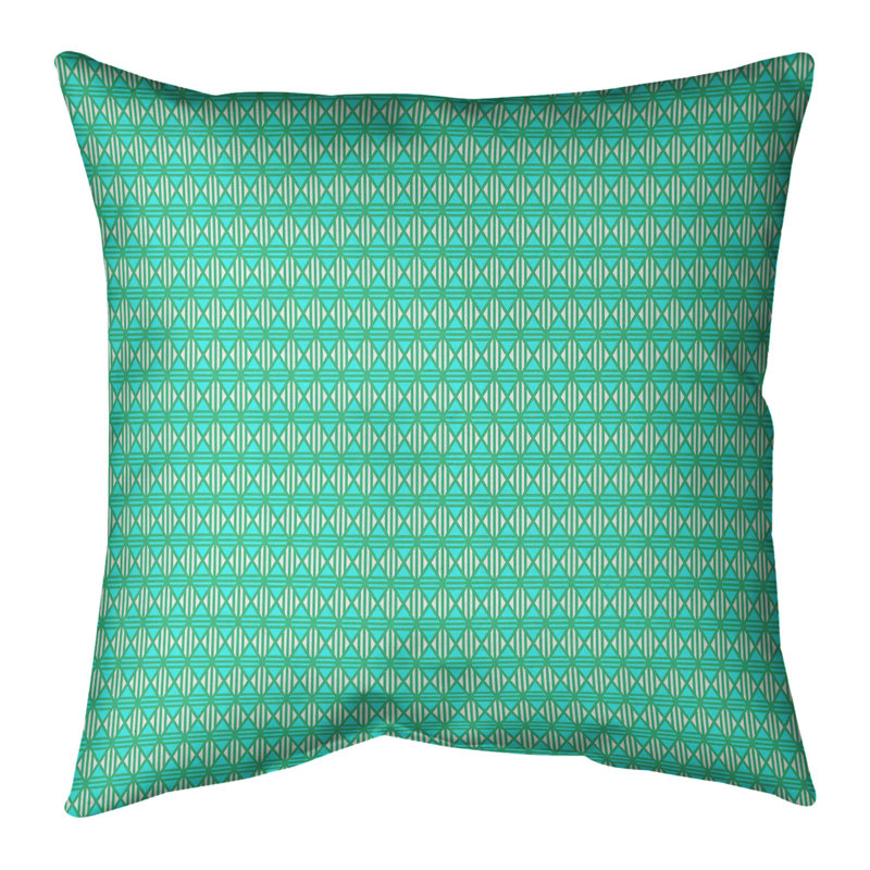 Oreiller Katelyn Elizabeth, Polyester/ Bourre en polyester, 16 po x 1 po, Vert / Sarcelle