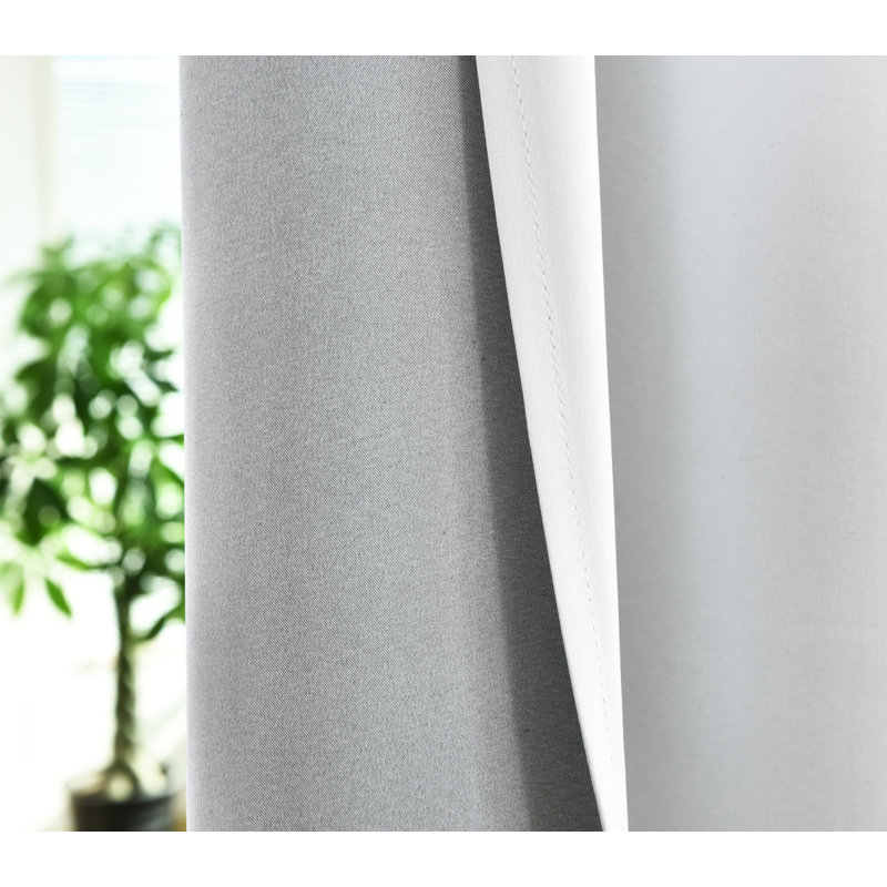 Gitty Blackout Eyelet Curtain Panel, White, 135 W x 225 D cm