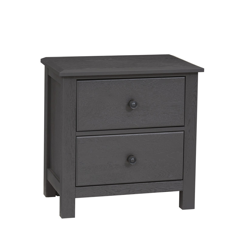 Lewin 2-Drawer Nightstand, Graphite