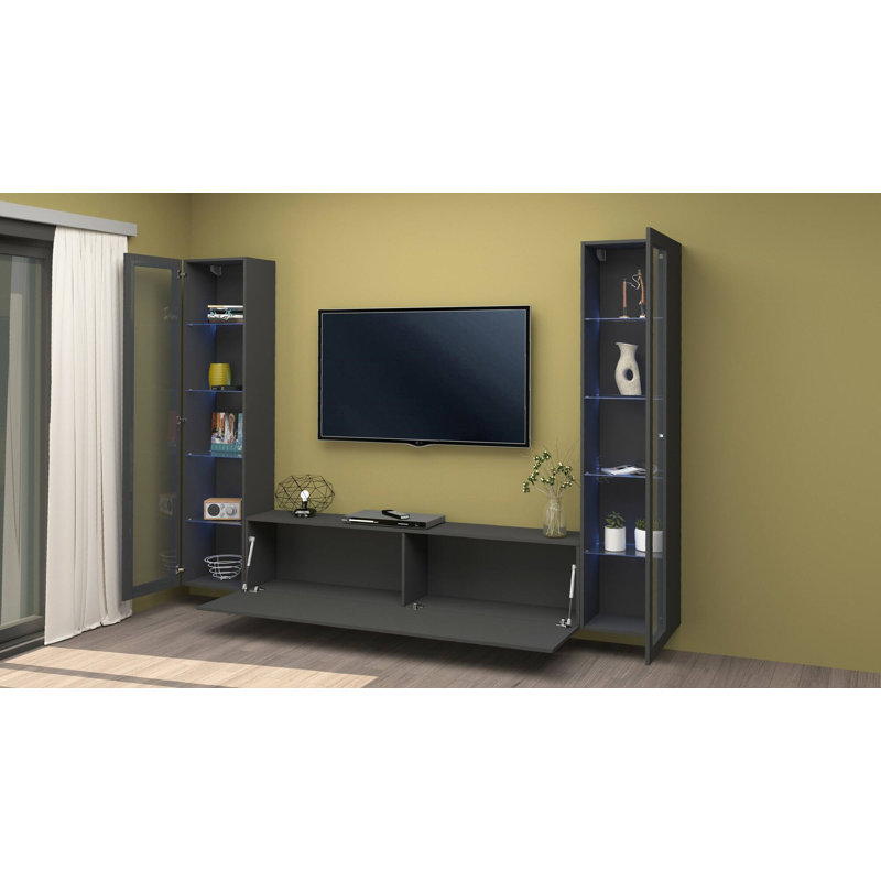 Caliopia Rectangle Accent Cabinet, Anthracite